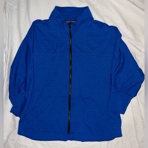 Windridge Cheryl Nash Womens L Royal Blue Full Zip Nylon Jacket